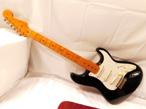 A675★Fender/STRATOCASTER/エレキギター/ストラトキャスター/Sシリアル/黒系/Crafted IN JAPAN /フェンダー★送料1420円～