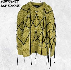 【希少】205W39NYC RAF SIMONS モヘア フリンジニット