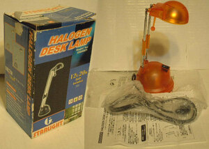 HALOGEN DESK LAMP(半透明オレンジ色、12V / 20W)。