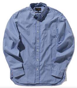 BEAMS PLUS / ブロード ギンガムチェック ボタンダウンシャツ B.D. Gingham Check 100/2 Broad XL ブルー 未使用品