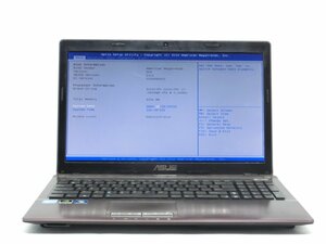 中古ノートパソコンノートPC　ASUS　K53SC　　CORE2世代i7　 4GB　BIOSまで表示　　　 ジャンク品　送料無料　