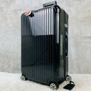 【美品】RIMOWA リモワ SALSA DELUXE サルサデラックス E-Tag 電子タグ 78L 4輪 MW TSAロック ブラック 光沢 黒色 チェックインL キャリー