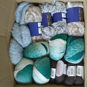 100円〜M 毛糸 手芸材料 編み物◆120サイズいっぱいの毛糸と編み針