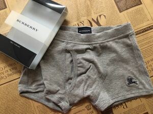 新品 バーバリー BURBERRY ボクサー　トランクス M グレー　ホース　ロゴ　ボックス入り　未使用 レア　パンツ　レア