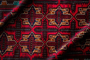 ￥38,000→￥22,000 スペシャル価格 145×88cm 手織り 絨毯 カーペット ヴィンテージ ラグ ペルシャ絨毯 アウトレット