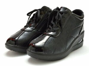 新品 ニューペペ 1005 黒 24cm レディース厚底シューズ レディースウエッジソール ウォーキングシューズ ウエッジシューズ 厚底靴 婦人靴
