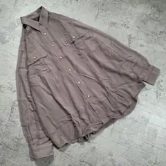 【ZANO BETTI】ザノベッティー（M）シルク 総柄 刺繍 ネルシャツ