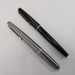 E28318(061)-636/KA4000　2本まとめ　万年筆　PLATINUM　14K WG　中字　プラチナ/MONTBLANC　750　モンブラン　筆記用具　文房具