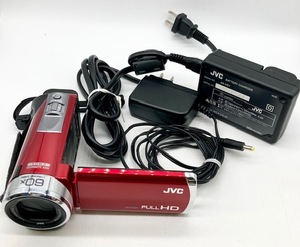 C968 JVC EVERIO デジタルビデオカメラ GZ-E325-R DYNAMIC 200M FUULHD バッテリー 充電器付き 動作未確認