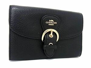 1円 ■美品■ COACH コーチ レザー コインケース コインパース カードケース 小銭入れ カード入れ 財布 ウォレット ブラック系 BJ2914