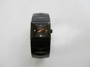 (57260)Folli Follie　フォリフォリ　腕時計　電池切れ　ブラック　USED
