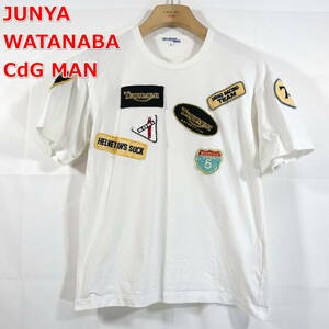 【良品】ジュンヤワタナベマン　トライアンフ　ワッペンＴシャツ　TRIUMPH　JUNYA WATANABE COMME des GARCONS MAN　サイズＳ　白