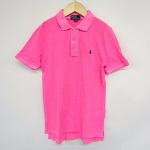 ポロバイラルフローレン 半袖ポロシャツ 鹿の子 キッズ 男の子用 7サイズ ピンク Polo by Ralph Lauren