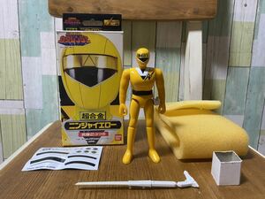 超合金 ニンジャイエロー　当時物　BANDAI 1994年　日本製　忍者戦隊　カクレンジャー　人形