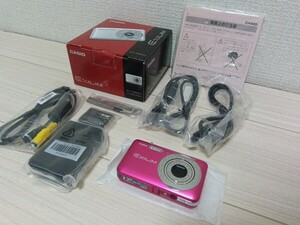 【極美品】CASIO EXILIM EX-Z800 コンパクトデジタルカメラ　カシオ デジカメ チェリーピンク 元箱 付属品あり