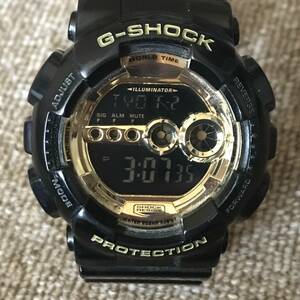 カシオ CASIO G-SHOCK 腕時計 GD-100GB-1JF BLACK GOLD SERIES 防水 ジーショック Gショック G-ショック 　動作品