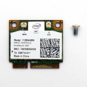 無線LANカード Wi-Fiカード Intel Centrino Wireless-N 1000 112BNHMW NEC Lavie LL750/F 動作品 修理用パーツ 交換用パーツ