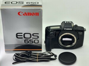 【A 新品同様】Canon EOS 650 キヤノン 一眼レフカメラ レンズキャップ、ストラップ、元箱付き