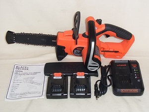 BLACK+DECKER ブラック・アンド・デッカー GKC1820L2N 18V コードレスチェーンソー (200mm) 中古品