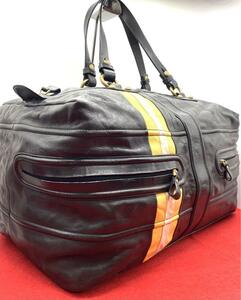 【鑑定済み 】 BALLY　バリー　ボストンバック　オールレザー　トレインスポッティング　メンズ　ゴルフ　旅行　高級感　黒　ブラック