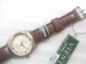 新品日本製レトロモデルメンズセイコーアルバVIENT手巻腕時計茶系　Y430
