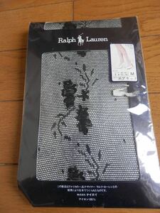 新品 ㈱ナイガイ　 RALPH LAUREN ラルフローレン 黒　花柄　サポートパンティストッキング　*pantyhous*506