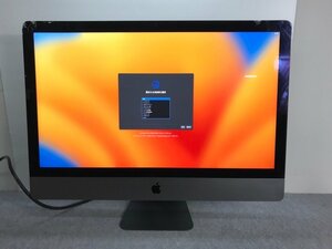 ジャンク【Apple】iMac Pro 2017 27inch 5K A1862 Xeon W-2150B メモリ128GB SSD4TB NVMe Radeon Pro Vega 64X 16GB OS13 中古Mac 液晶割れ