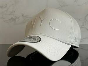 【未使用品】24E 上品★NEW ERA ニューエラ×NYC NEW YORK CITY コラボ キャップ 上品で高級感のあるホワイトの伸縮素材♪《FREEサイズ》