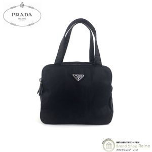 プラダ （PRADA） ナイロン テスート ビューティ バニティ コスメ ポーチ トライアングルロゴ ハンド バッグ B6840 ブラック（中古）