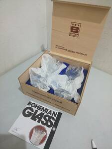 58100★未使用 BOHEMIA ワイングラス クリスタル CRYSTAL ボヘミアグラス クリスタルガラス ペア