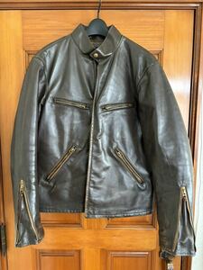 RRL ダブルアールエル　ラルフローレン　レザー　ライダース　シングル　カフェレーサー