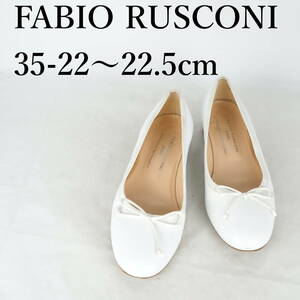 MK3151*FABIO RUSCONI*ファビオルスコーニ*レディースバレエシューズ*35-22〜22.5cm*白