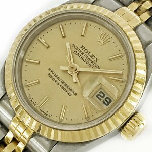 稼働品!!K18YG/SS!!ROLEX/ロレックス 69173 デイトジャスト／DATE JUST レディース 自動巻き ウォッチ