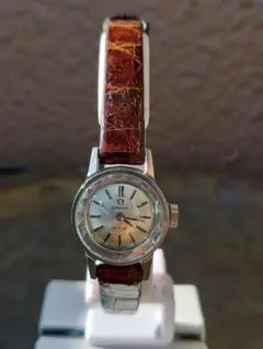 オメガ　カットガラス　レディース　腕時計　手巻き