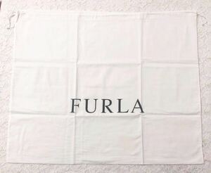 フルラ「FURLA」バッグ保存袋 (3124) 正規品 付属品 内袋 布袋 巾着袋 布製 綿生地 ホワイト 58×48cm 特大サイズ 大きめ