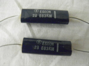 スチコン　ESCON　0.068μF/125ｖ　２個　他にも、各種、コンデンサーを出品しています