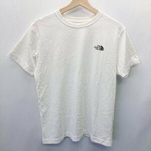 ◇ THE NORTH FACE バックプリント クルーネック シンプル 半袖 Tシャツ サイズS ホワイト レディース E