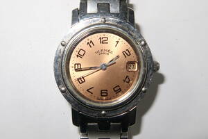 1円～ HERMES エルメス クリッパー CL4.210 クォーツ レディース腕時計