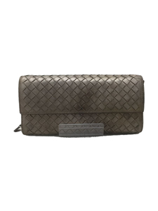 BOTTEGA VENETA◆イントレチャート長財布/レザー/レディース/使用感有