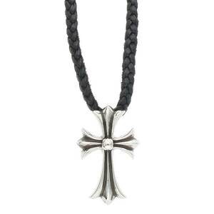 クロムハーツ Chrome Hearts CH CRS SML BC/スモールCHクロスボロチップ Wボロチップ/シルバーネックレス 中古 SS07