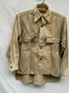 激しい汚れ MARUZEN 丸善 フラップポケット ワークシャツ 野良着 japanese vintage ジャパンヴィンテージ 昭和レトロ 戦後 50s60s
