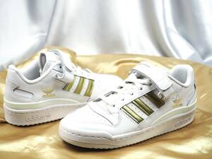 送料710円～◆新品◆adidas Originals◆アディダスオリジナルス◆FORUM LOW W◆白×ゴールド◆25㎝