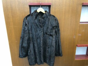 【サガミンク毛皮コート】SAGA MINK　SUPERB QUALITY　RANCHED MINK　ダークブラウン サイズ不明　SY02-E6X