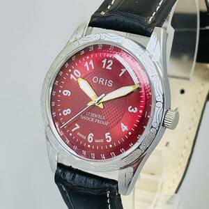 【情熱II】★オリス/ORIS★腕時計 メンズ レッド 機械式 手巻 ビンテージ 美品　即日発送　オシャレ　中古品