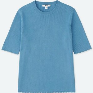 UNIQLO★ユニクロ　UVカットリブクルーネックセーター（5分袖）　完売品　新品