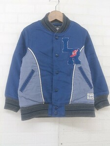 ◇ Lee リー キッズ 子供服 長袖 中綿 ジャケット スタジャン サイズ120 ネイビー メンズ P