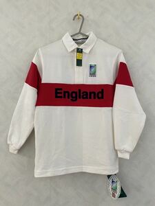 未使用品 iRB RUGBY WORLD CUP 1999 England ラガーシャツ サイズ7-8 Marks & Spencer イギリス ラグビー 90s ビンテージ Kids レディース