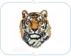 ES48 アップリケ 刺繍 タイガー ハンドメイド 材料 リメイク 素材 手芸 インポート アイロン ワッペン 動物 デザイン トラ 虎 寅年 干支