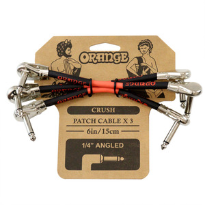 パッチケーブル 15cm LL 3本セット オレンジ ORANGE CRUSH Patch Cable 3-Pack 6inch 15cm 1/4 Angled CA038