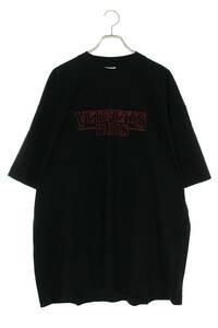 ヴェトモン VETEMENTS 23AW UE54TR330B BLACK サイズ:XS PARISロゴプリントTシャツ 新古品 SB01